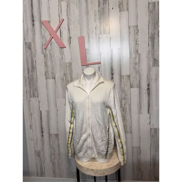 Authentic Armani Exchange A/X Men's 100% Cotton  Full Zip  Men's Sweater White X - Picture 1 of 8